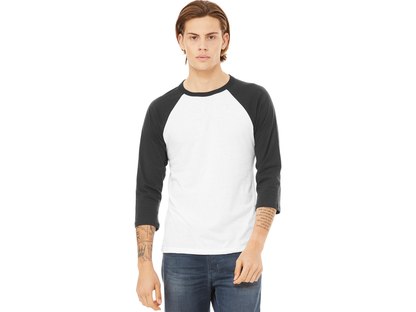 BELLA+CANVAS ® Unisex 3/4-Sleeve Baseball Tee