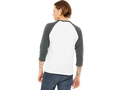 BELLA+CANVAS ® Unisex 3/4-Sleeve Baseball Tee