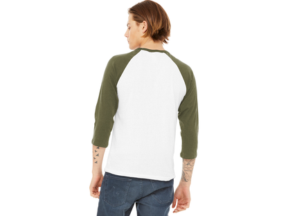 BELLA+CANVAS ® Unisex 3/4-Sleeve Baseball Tee