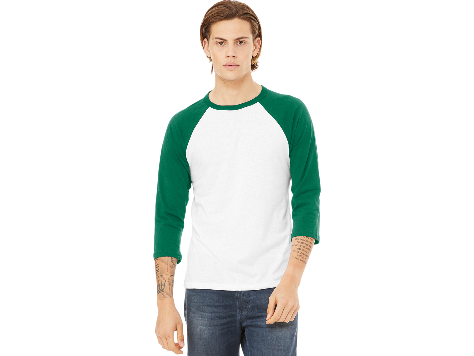 BELLA+CANVAS ® Unisex 3/4-Sleeve Baseball Tee