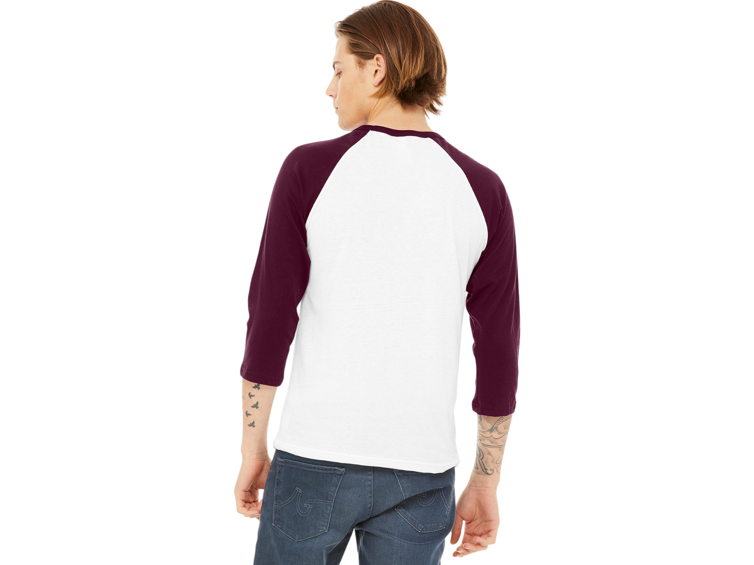 BELLA+CANVAS ® Unisex 3/4-Sleeve Baseball Tee