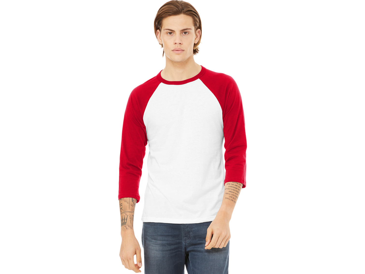 BELLA+CANVAS ® Unisex 3/4-Sleeve Baseball Tee