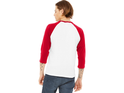 BELLA+CANVAS ® Unisex 3/4-Sleeve Baseball Tee