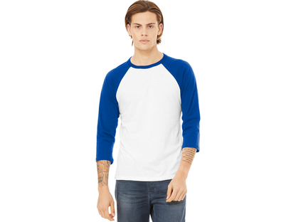 BELLA+CANVAS ® Unisex 3/4-Sleeve Baseball Tee