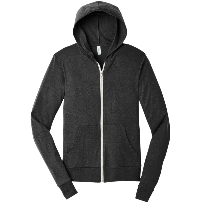 BELLA+CANVAS ® Unisex Triblend Full-Zip Lightweight Hoodie