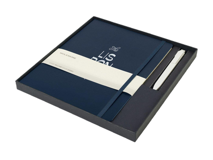 Moleskine® X-Large Notebook and GO Pen Gift Set