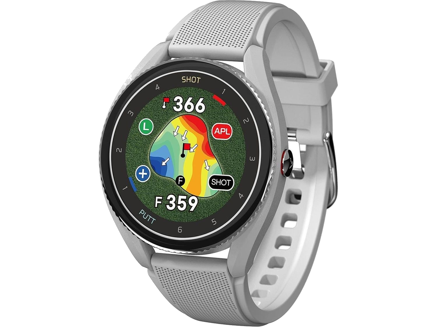 Voice Caddie T9 GPS Watch w\Green Undulation and Slope (Gray)