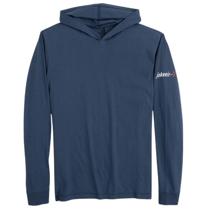 Johnnie-O Men's Edison Garment Dyed Long-Sleeve Hooded Tee