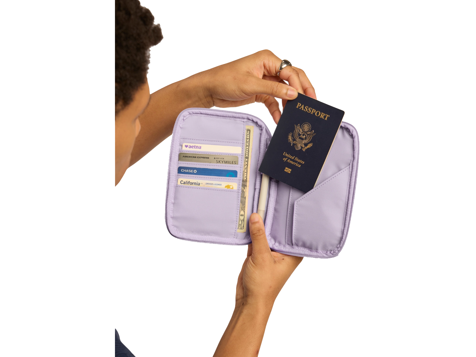 Calpak Luka Zippered Passport Wallet