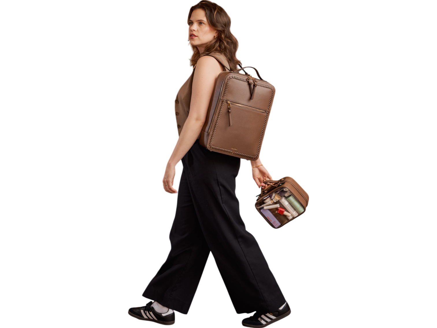 Calpak Medium Clear Cosmetics Case