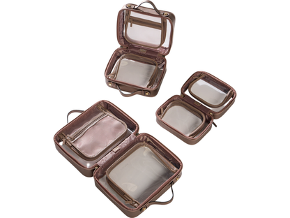 Calpak Medium Clear Cosmetics Case