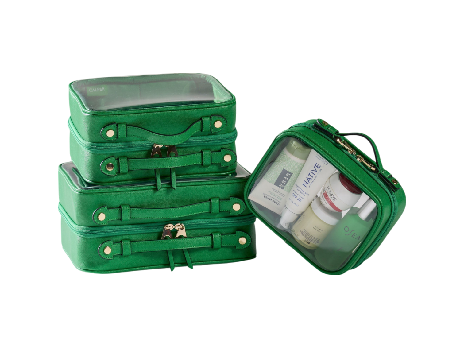 Calpak Medium Clear Cosmetics Case