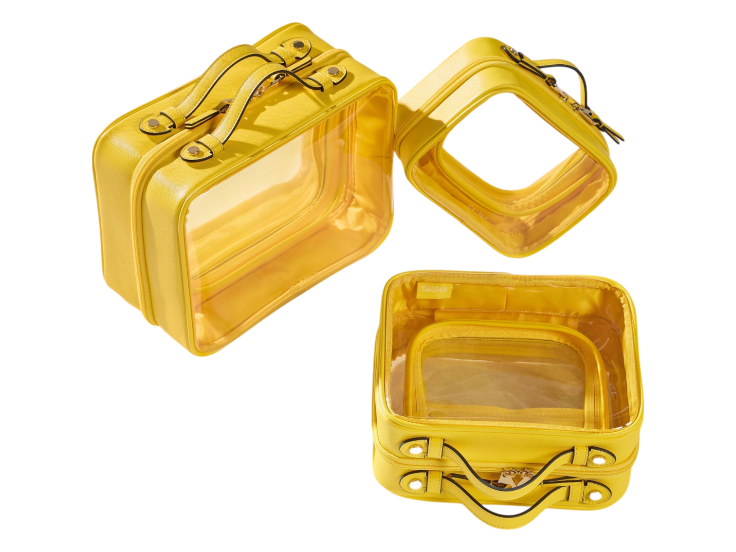 Calpak Medium Clear Cosmetics Case