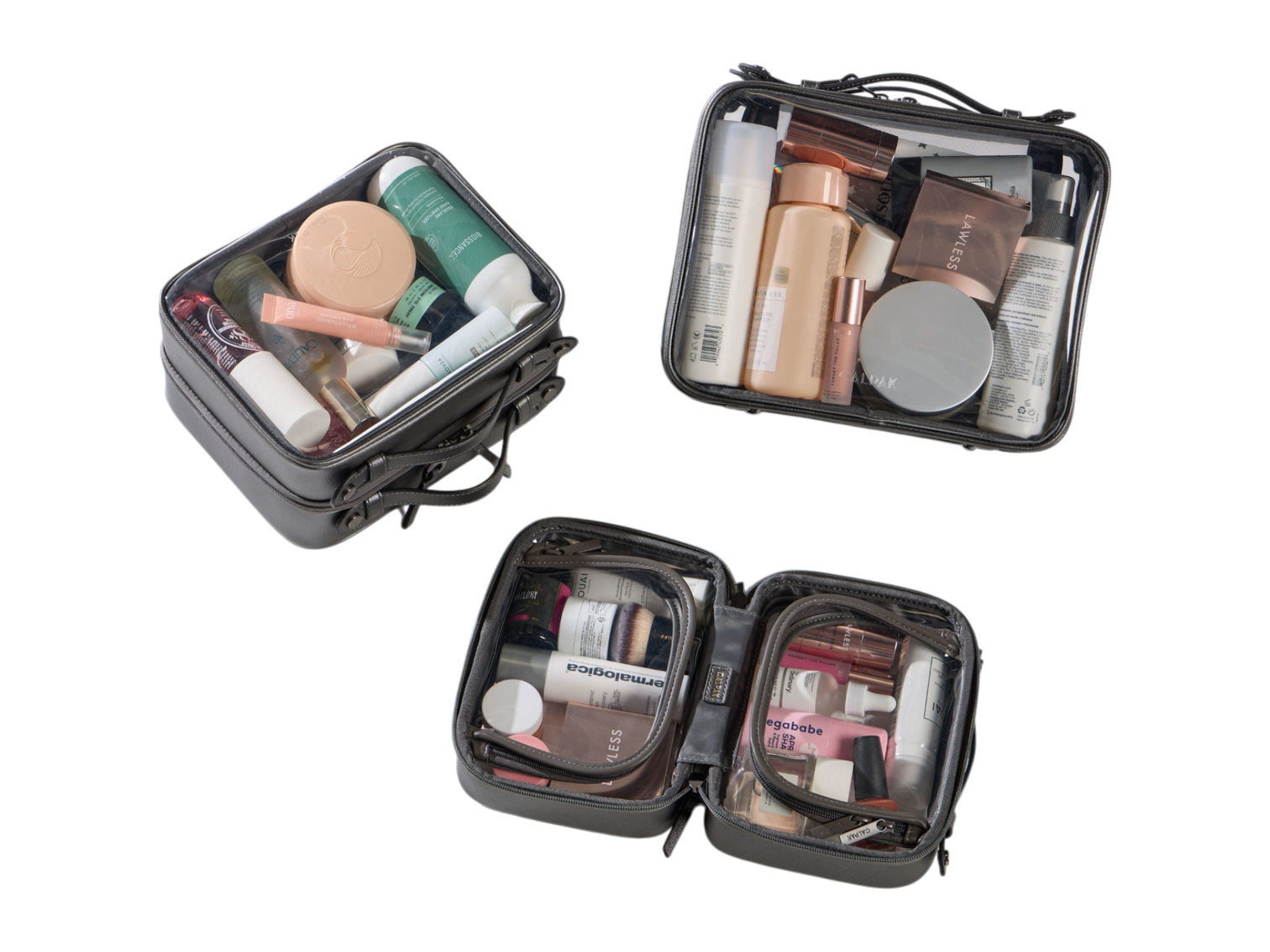 Calpak Medium Clear Cosmetics Case