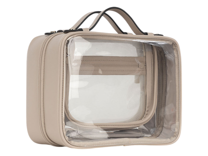 Calpak Medium Clear Cosmetics Case
