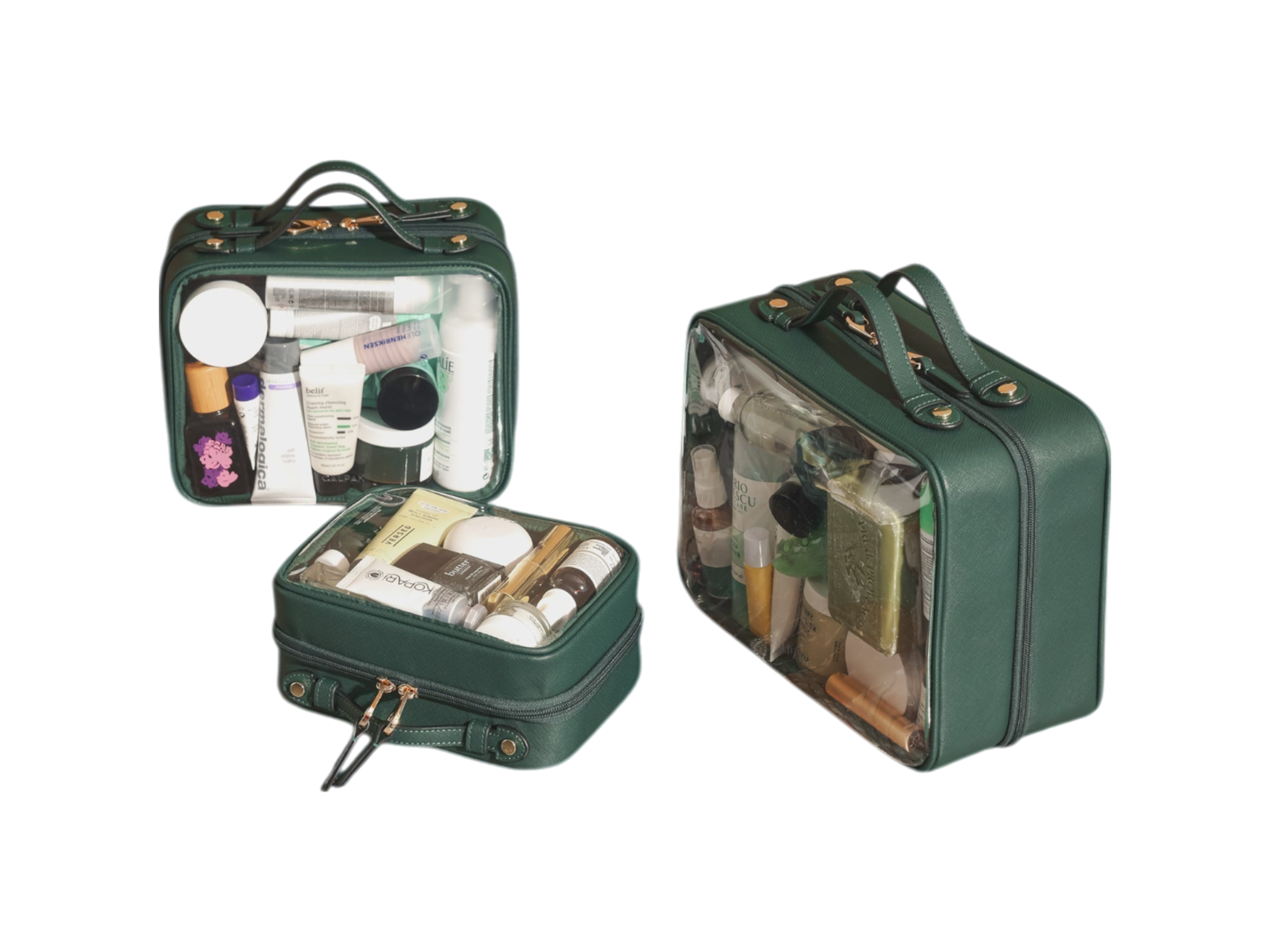 Calpak Medium Clear Cosmetics Case