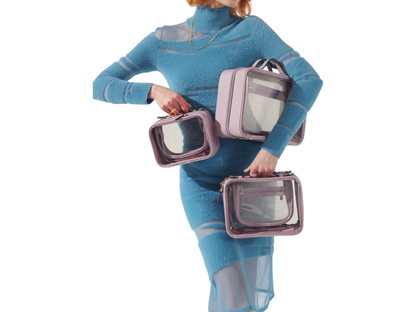 Calpak Medium Clear Cosmetics Case