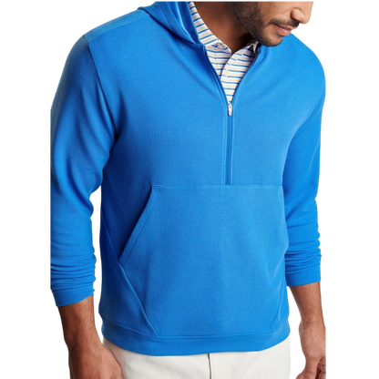 Peter Millar Men's Grid Performance Half-Zip Hoodie