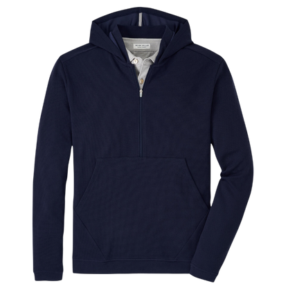 Peter Millar Men's Grid Performance Half-Zip Hoodie