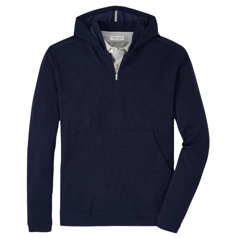 Peter Millar Men's Grid Performance Half-Zip Hoodie