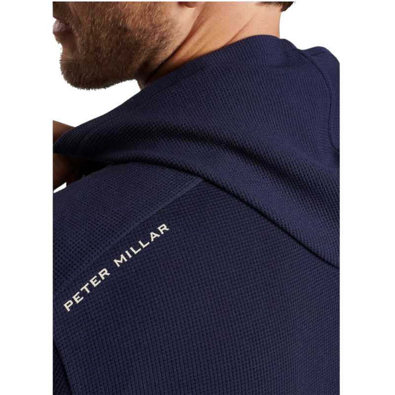 Peter Millar Men's Grid Performance Half-Zip Hoodie