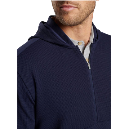 Peter Millar Men's Grid Performance Half-Zip Hoodie