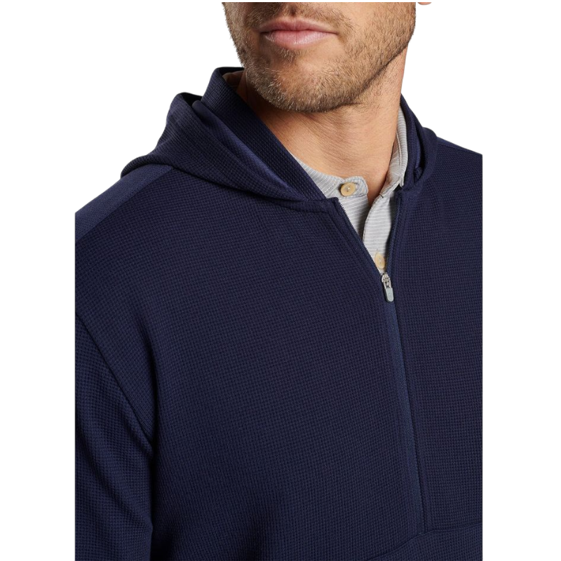 Peter Millar Men's Grid Performance Half-Zip Hoodie