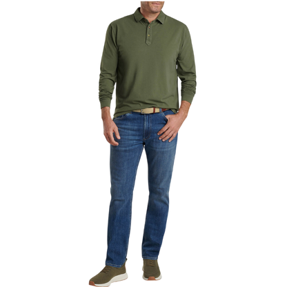 Peter Millar Men's Lava Wash Long Sleeve Polo