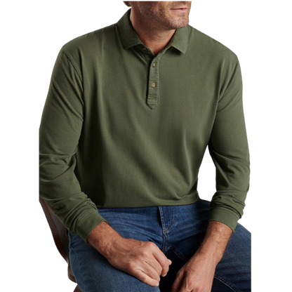 Peter Millar Men's Lava Wash Long Sleeve Polo