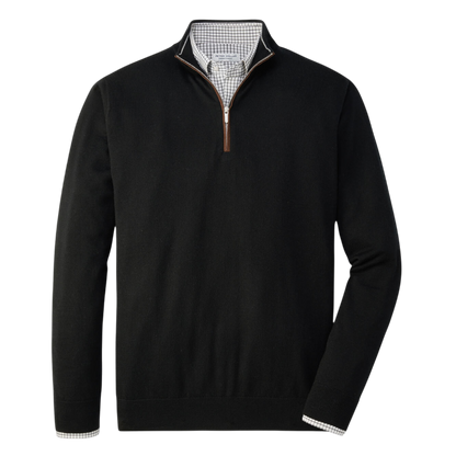 Peter Millar Men's Autumn Crest Suede Trim Quarter-Zip