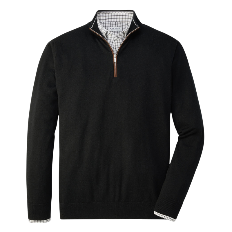 Peter Millar Men's Autumn Crest Suede Trim Quarter-Zip
