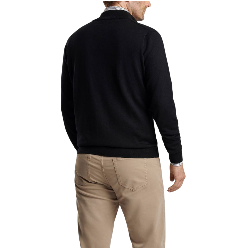 Peter Millar Men's Autumn Crest Suede Trim Quarter-Zip