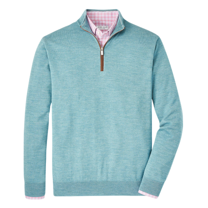 Peter Millar Men's Autumn Crest Suede Trim Quarter-Zip