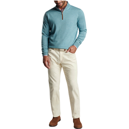 Peter Millar Men's Autumn Crest Suede Trim Quarter-Zip