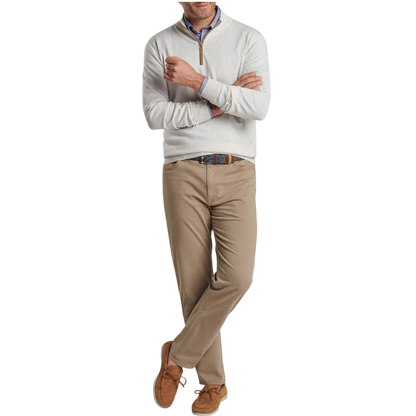 Peter Millar Men's Autumn Crest Suede Trim Quarter-Zip