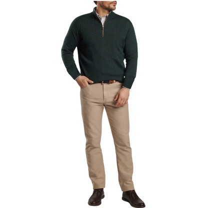 Peter Millar Men's Autumn Crest Suede Trim Quarter-Zip