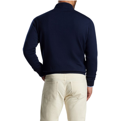 Peter Millar Men's Autumn Crest Suede Trim Quarter-Zip