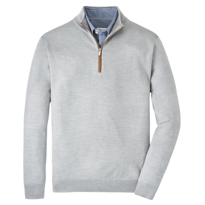 Peter Millar Men's Autumn Crest Suede Trim Quarter-Zip