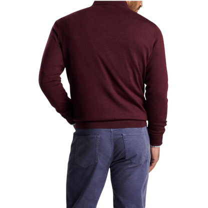Peter Millar Men's Autumn Crest Suede Trim Quarter-Zip