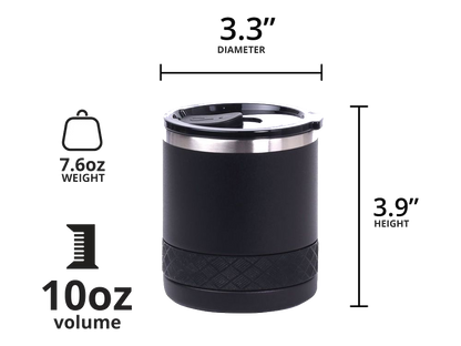 Elemental Recess 10oz Rocks Tumbler - Matte Black