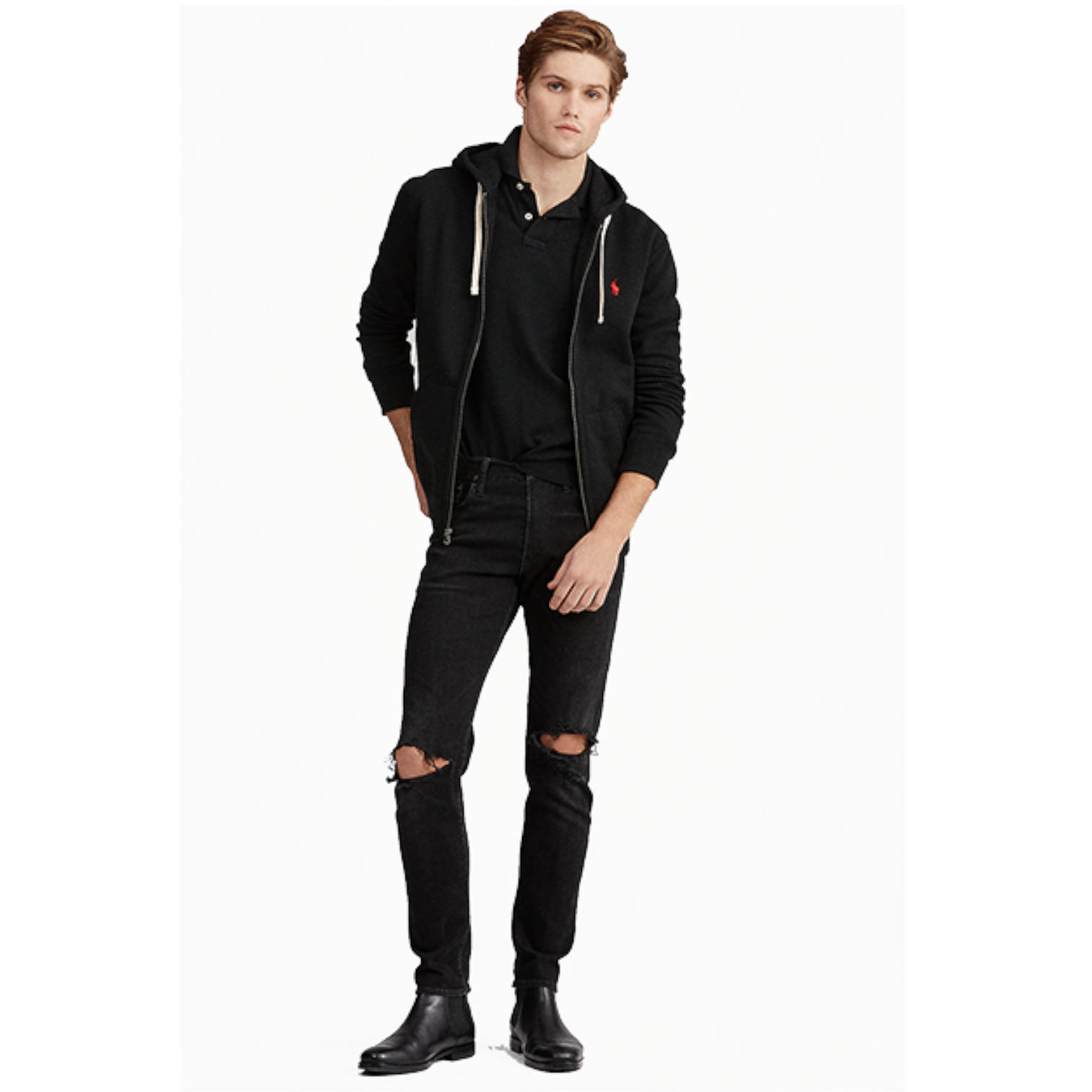 Polo Cotton Blend Fleece Hoodie