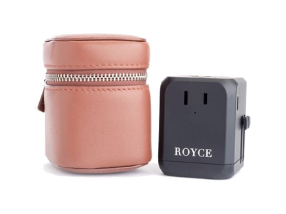Royce International Travel Adapter and Leather Case