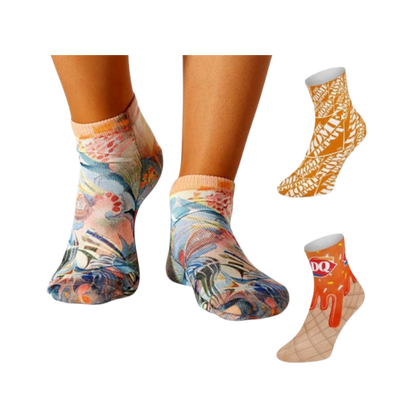 Low cut sublimated full color Socks, 200 needle