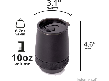 Elemental Recess 10oz Wine Tumbler - Matte Black