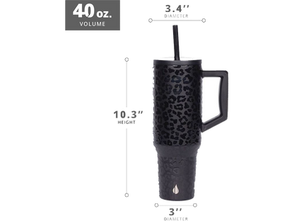 Elemental Commuter 40oz Tumbler - Black Leopard