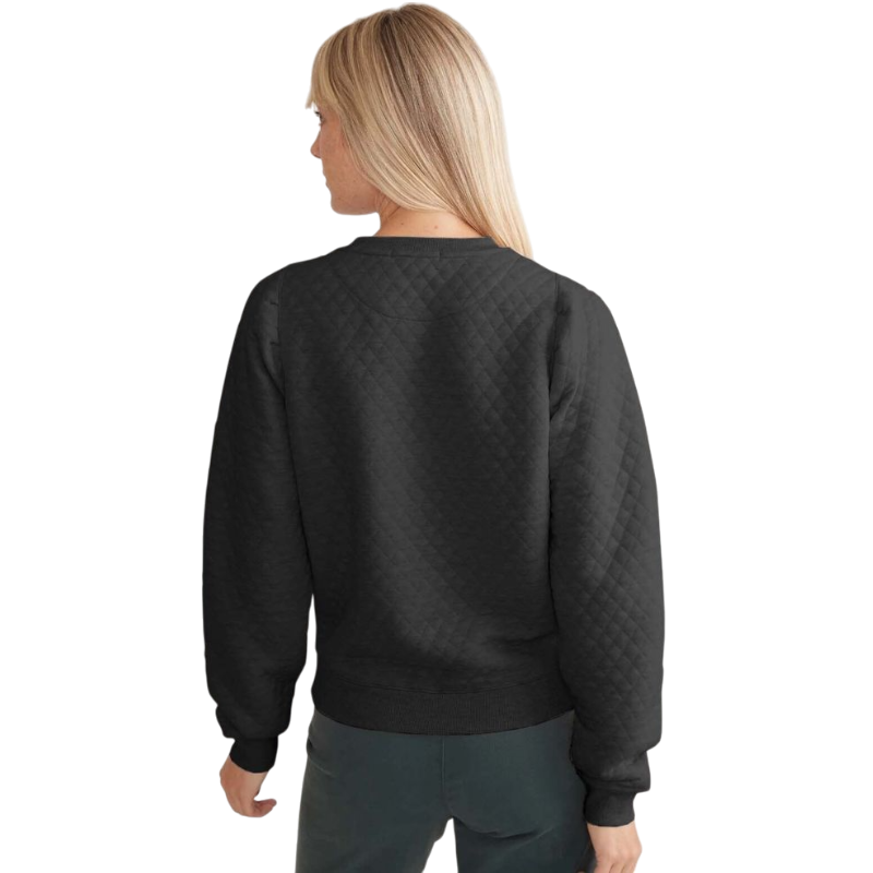 Marine Layer Women's Corbet Quilted Puff Sleeve Crewneck