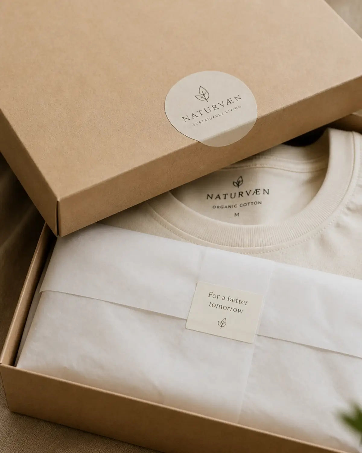 Premium minimalist eco-friendly packaging for corporate gifts