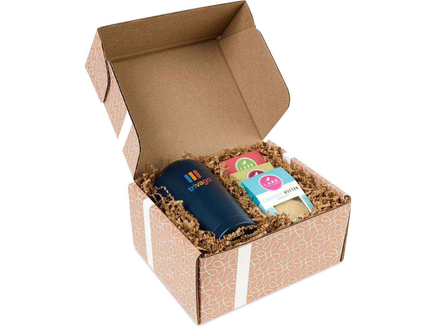 All Is Bright Lark Cookies & Tumbler Gift Box - White Opaque Gloss - Food Gift Sets