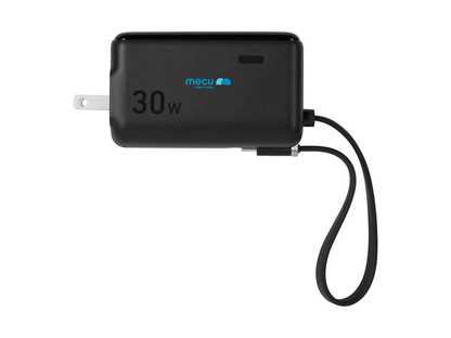 Anker 3-in-1 Power Bank (30W Fusion Built-In USB-C Cable) - Black - Power Adapters