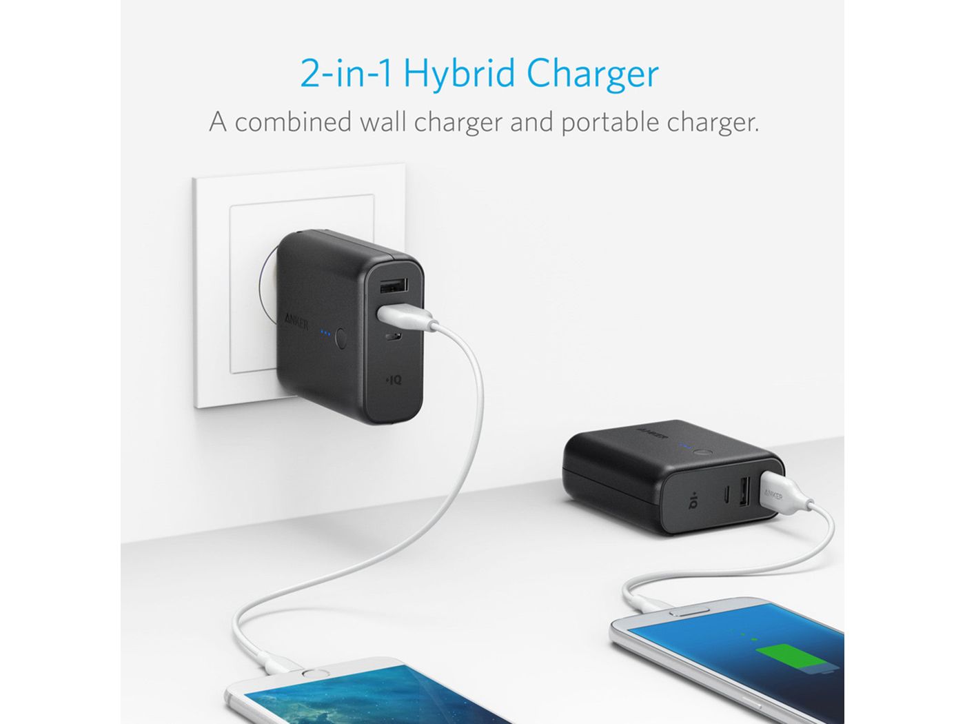 Anker® PowerCore Fusion 5000mAh - Black - Power Adapters